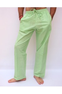 Pohodlné pánské kalhoty, zelené-pista M,L