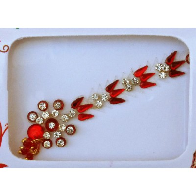 Ornamentální bindi se štrasovými kamínky