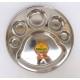 Kulatý talíř z kvalitního nerezu s pěti přihrádkami - průměr 32 cm