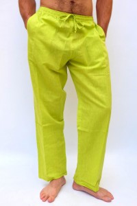 Pohodlné pánské kalhoty - světle zelené, vel.M,L,XL