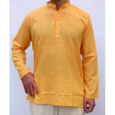 Pánská bavlněná košile, žlutá, vel.M,L,XL,XXL