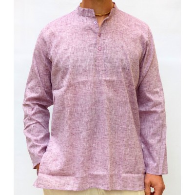 Pánská bavlněná košile, fialová žíhaná, vel.M,L,XL
