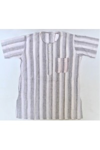 Chlapecká kurta-košile, bílo šedá vel.24
