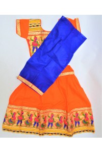 Veselé, holčičí polosárí Gujarat, oranžové vel.22