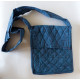 Parikramka - taška pro poutníky , kovově modrá - 29 x 25 cm