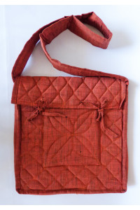 Parikramka - taška pro poutníky , měděně oranžová - 38 x 35 cm