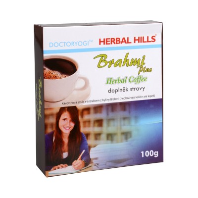 SLEVA Brahmi plus, bylinná káva 100 g - podporuje koncentraci a paměť