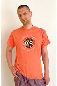 Pánské bavlněné triko Ratha Yatra, oranžová