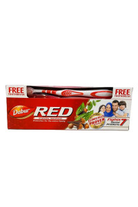 Zubní pasta RED Dabur 200 ml + zubní kartáček