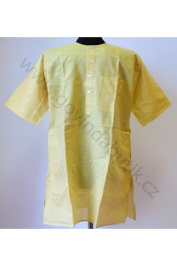 Pánská kurta/košile s krátkým rukávem,okrově žlutá, vel. M, XL, XXL
