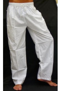 Pohodlné pánské kalhoty - bílé, vel.M,L,XL,XXL